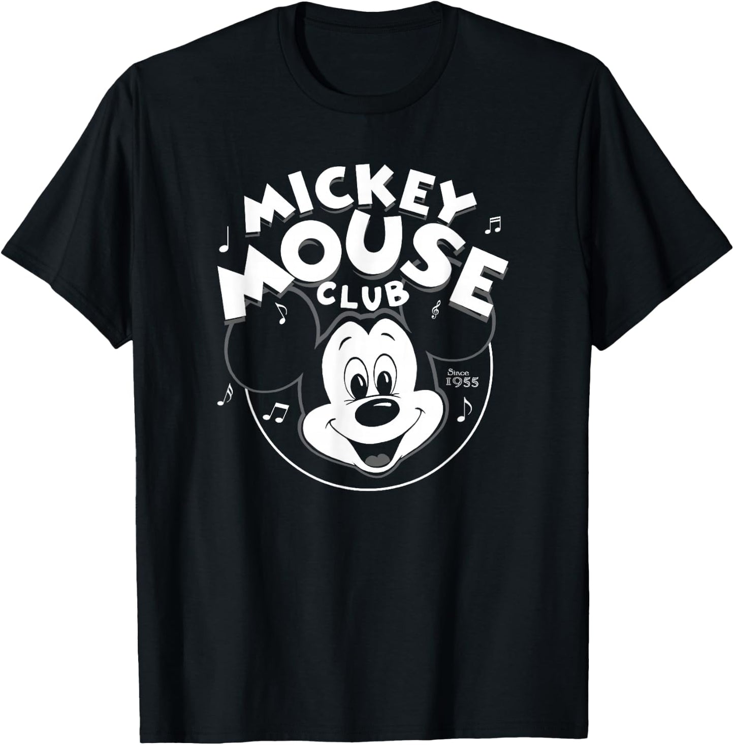 Disney Mickey And Friends Mickey Mouse Club Music Notes T-Shirt - T-Shirt | Black