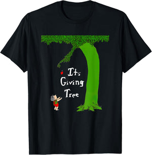 It's Giving Tree Funny Women T-Shirt - T-Shirt | Black