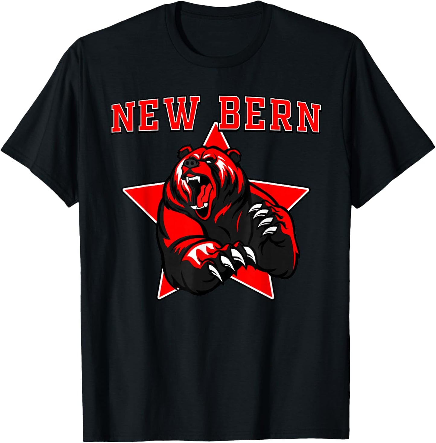 New Bern Bears High School Team Spirit T-Shirt - T-Shirt | Black