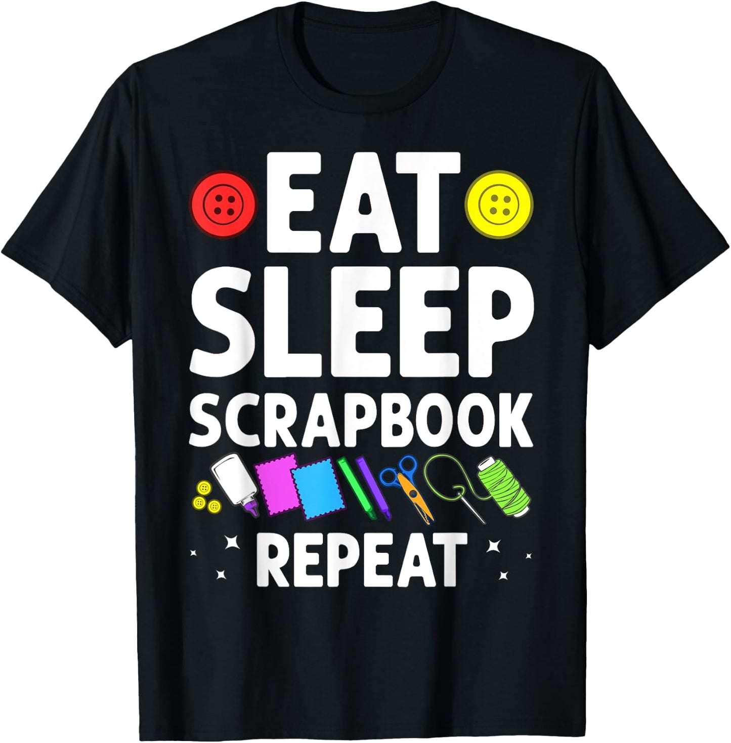 Funny Scrapbooking Gift Girls Crafty Scrapbookers T-Shirt - T-Shirt | Black