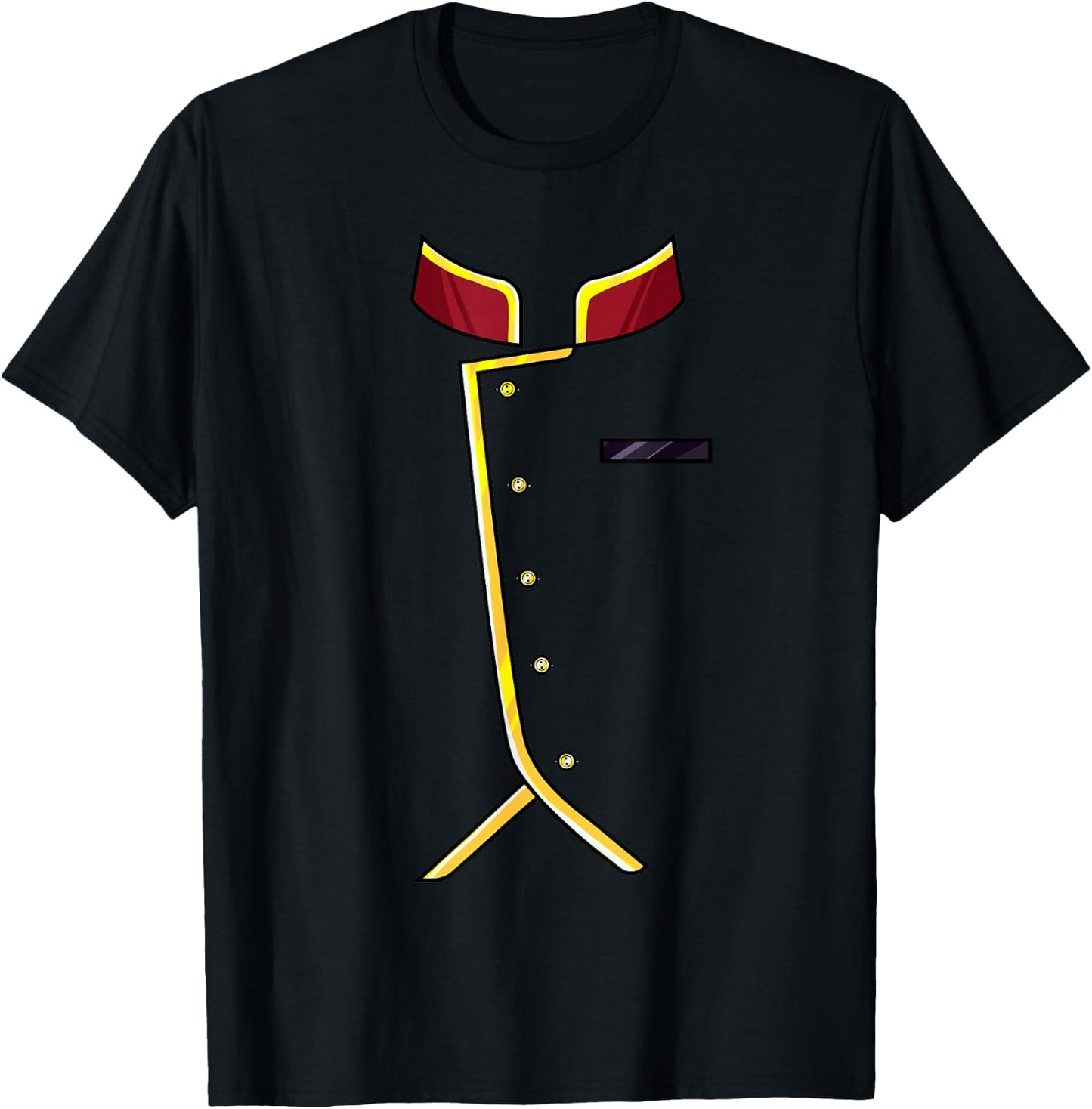 Hotel Bellhop Easy Lazy Funny Halloween Costume Cosplay Red T-Shirt - T-Shirt | Black