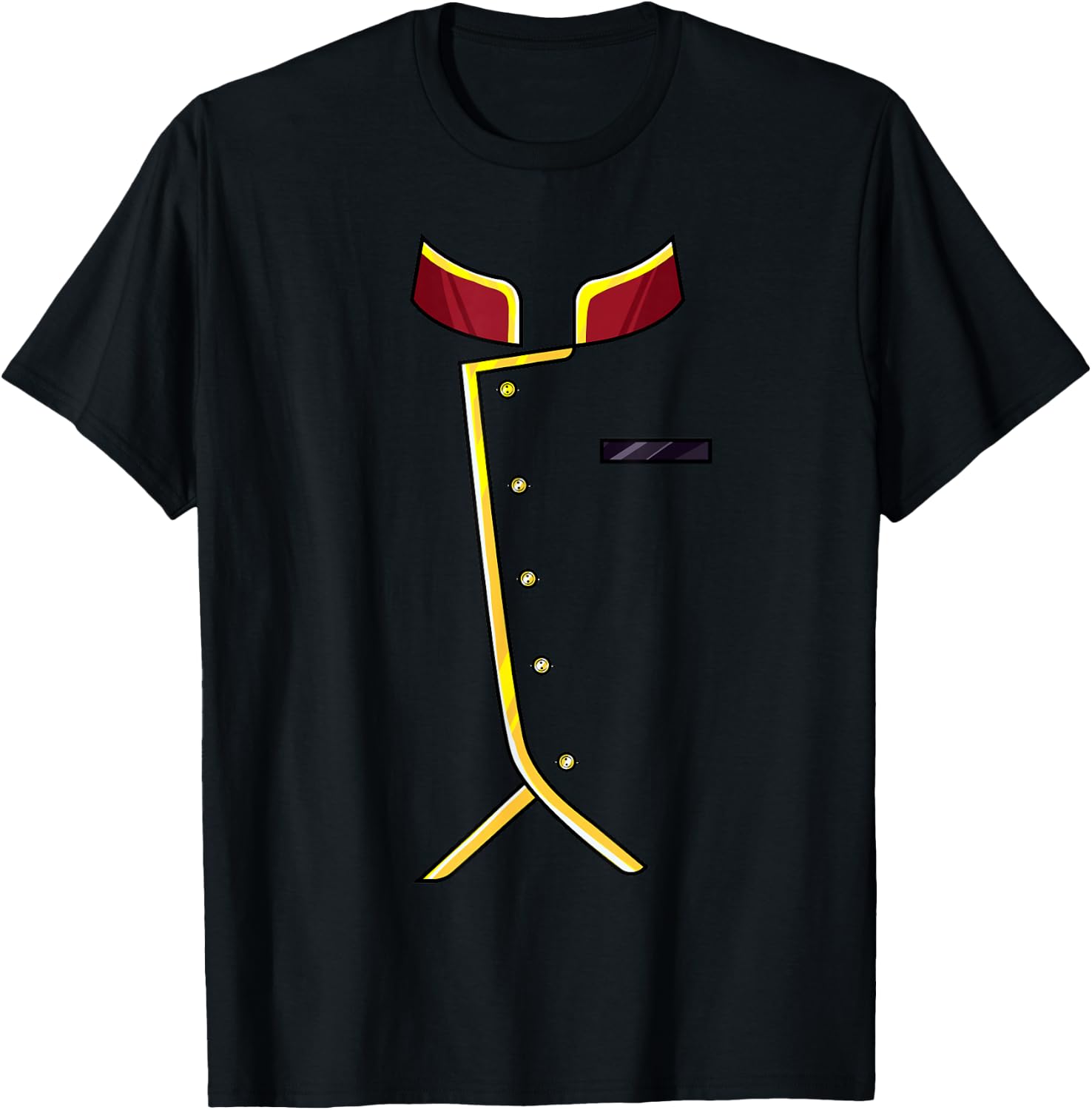 Hotel Bellhop Easy Lazy Funny Halloween Costume Cosplay Red T-Shirt - T-Shirt | Black