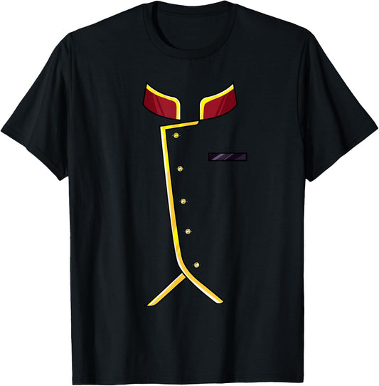 Hotel Bellhop Easy Lazy Funny Halloween Costume Cosplay Red T-Shirt - T-Shirt | Black