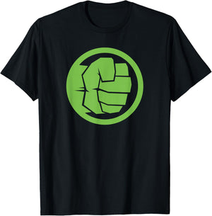 Marvel Comics Classic Avenger Hulk Punch Retro Icon Logo T-Shirt - T-Shirt | Black