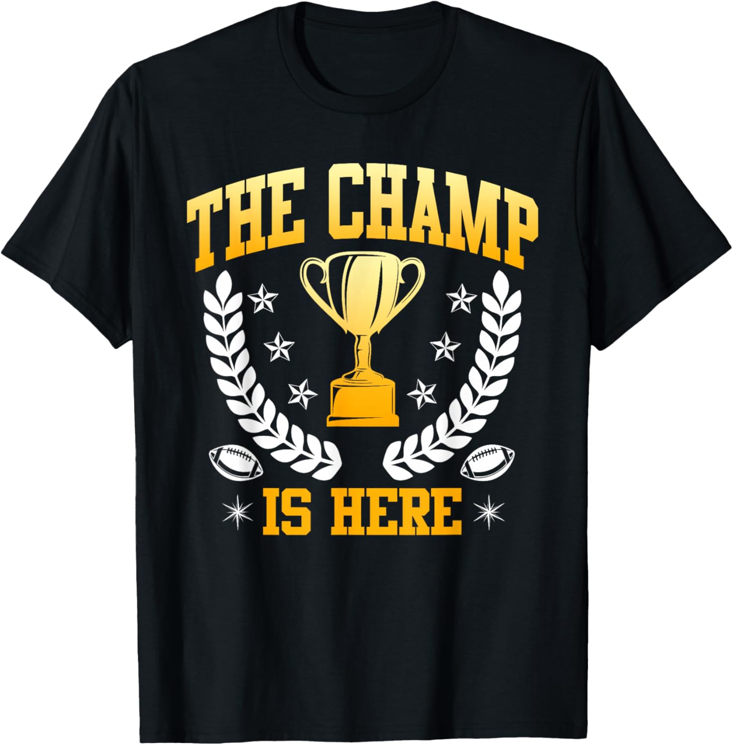 The Fantasy Football Champ is here Fantasy Football Players T-Shirt - T-Shirt | Black