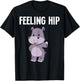 Funny Hippopotamus Designs For Kids Toddlers Hippo Lovers T-Shirt - T-Shirt | Black