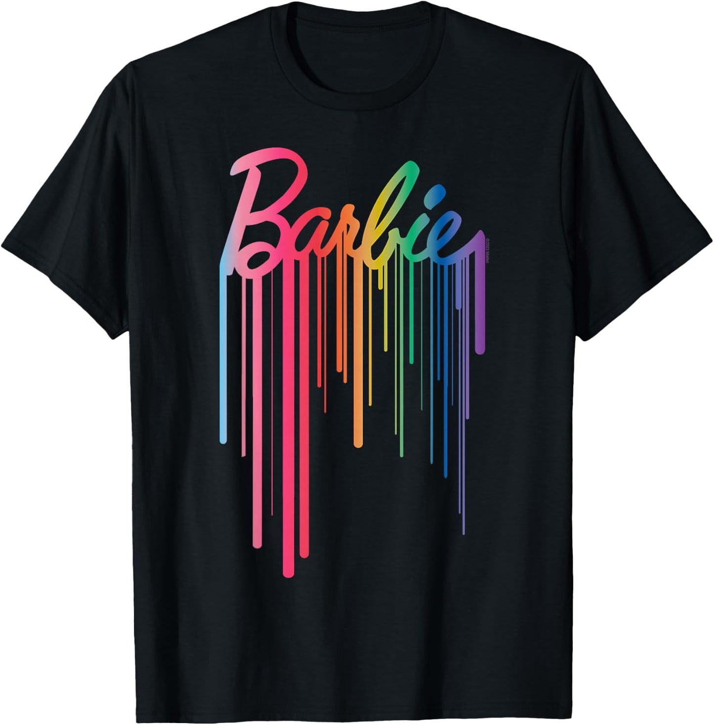 Barbie - Logo Rainbow Drip T-Shirt - T-Shirt | Black