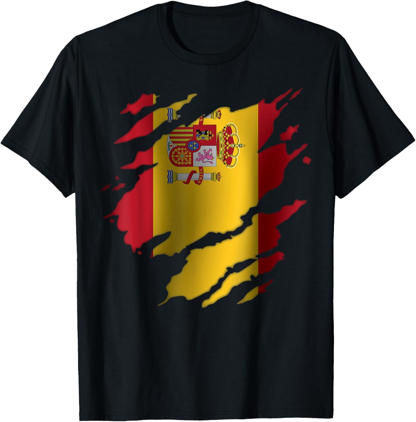 Spain Spanish Flag Heritage T-Shirt - T-Shirt | Black