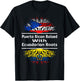 Half Ecuadorian Half Puerto Rican Rico Ecuador Flag Roots T-Shirt - T-Shirt | Black