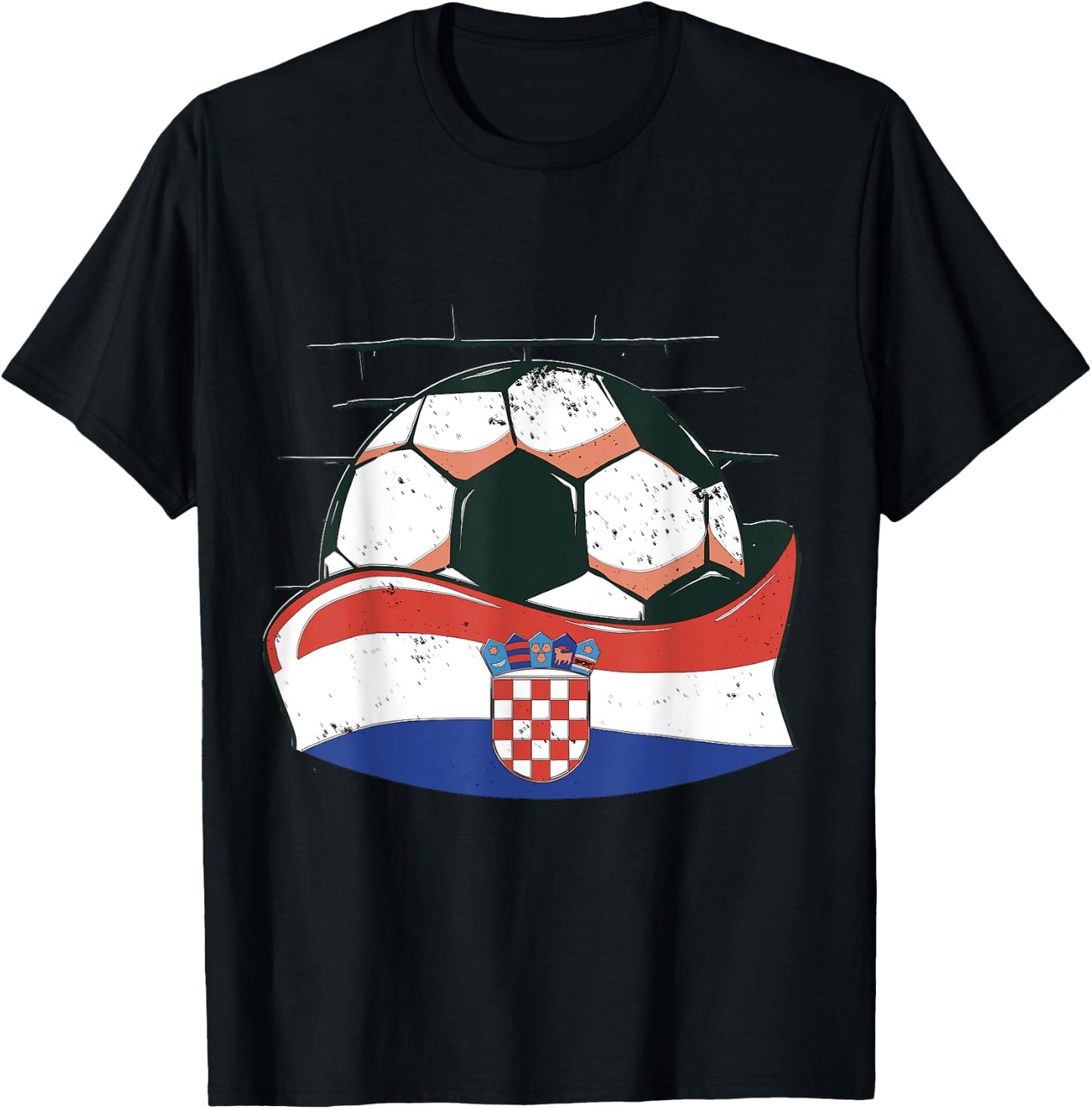 Croatia Soccer Team, Croatia Football National Country T-Shirt - T-Shirt | Black