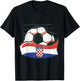 Croatia Soccer Team, Croatia Football National Country T-Shirt - T-Shirt | Black