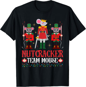 Nutcracker Team Mouse Christmas Holiday-Season T-Shirt - T-Shirt | Black
