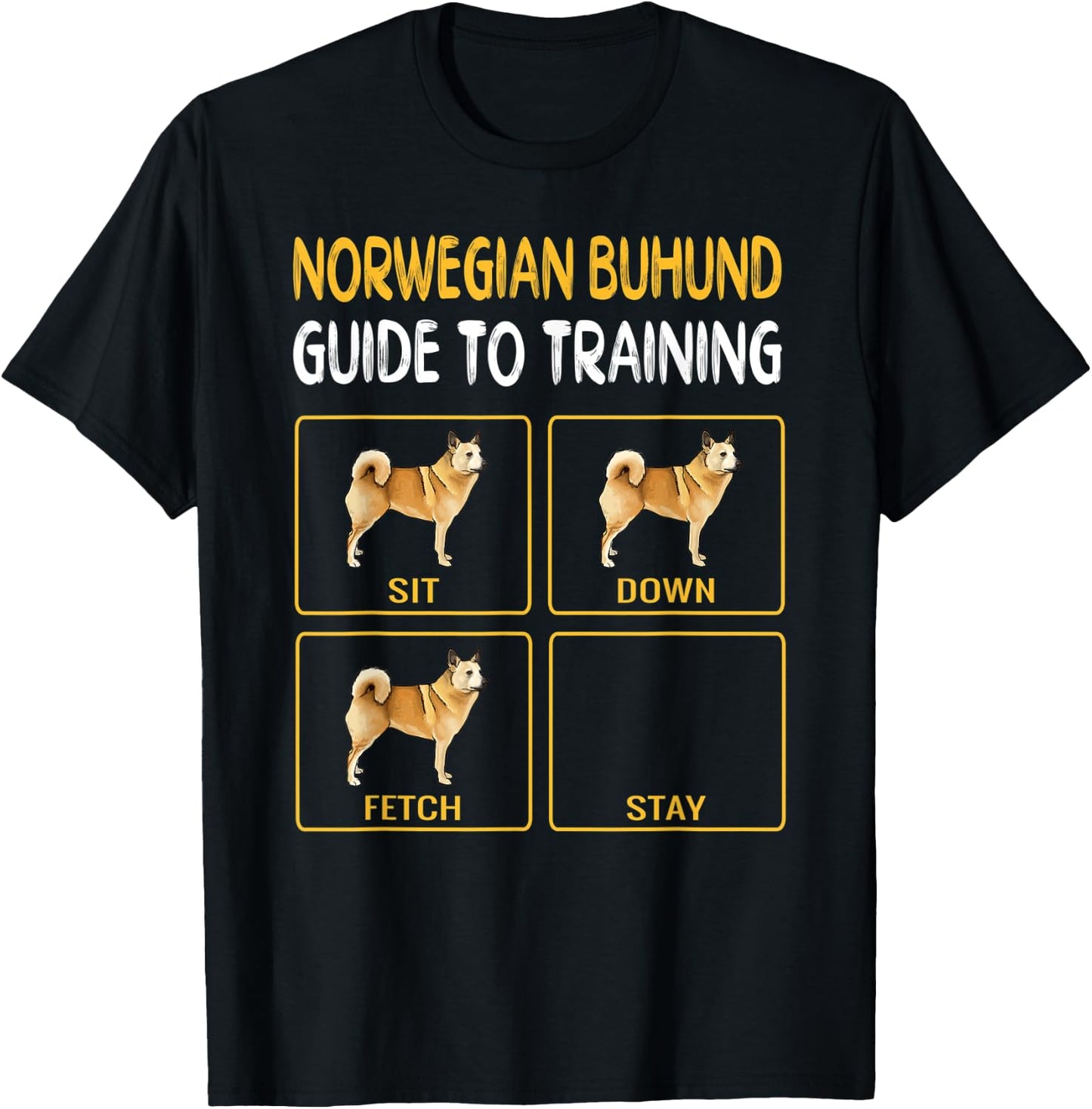 Norwegian Buhund Guide To Training Dog Obedience Women Kids T-Shirt - T-Shirt | Black