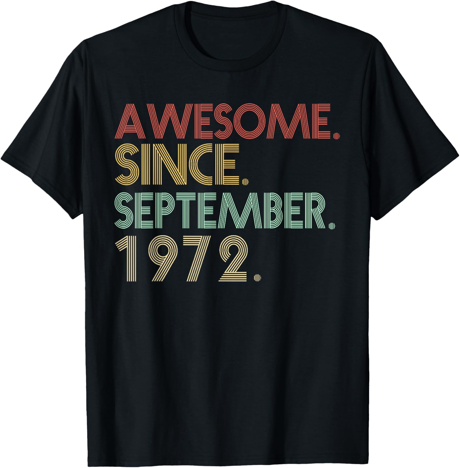 49th Birthday- 49 Years Old Awesome Since September 1972 Men T-Shirt - T-Shirt | Black