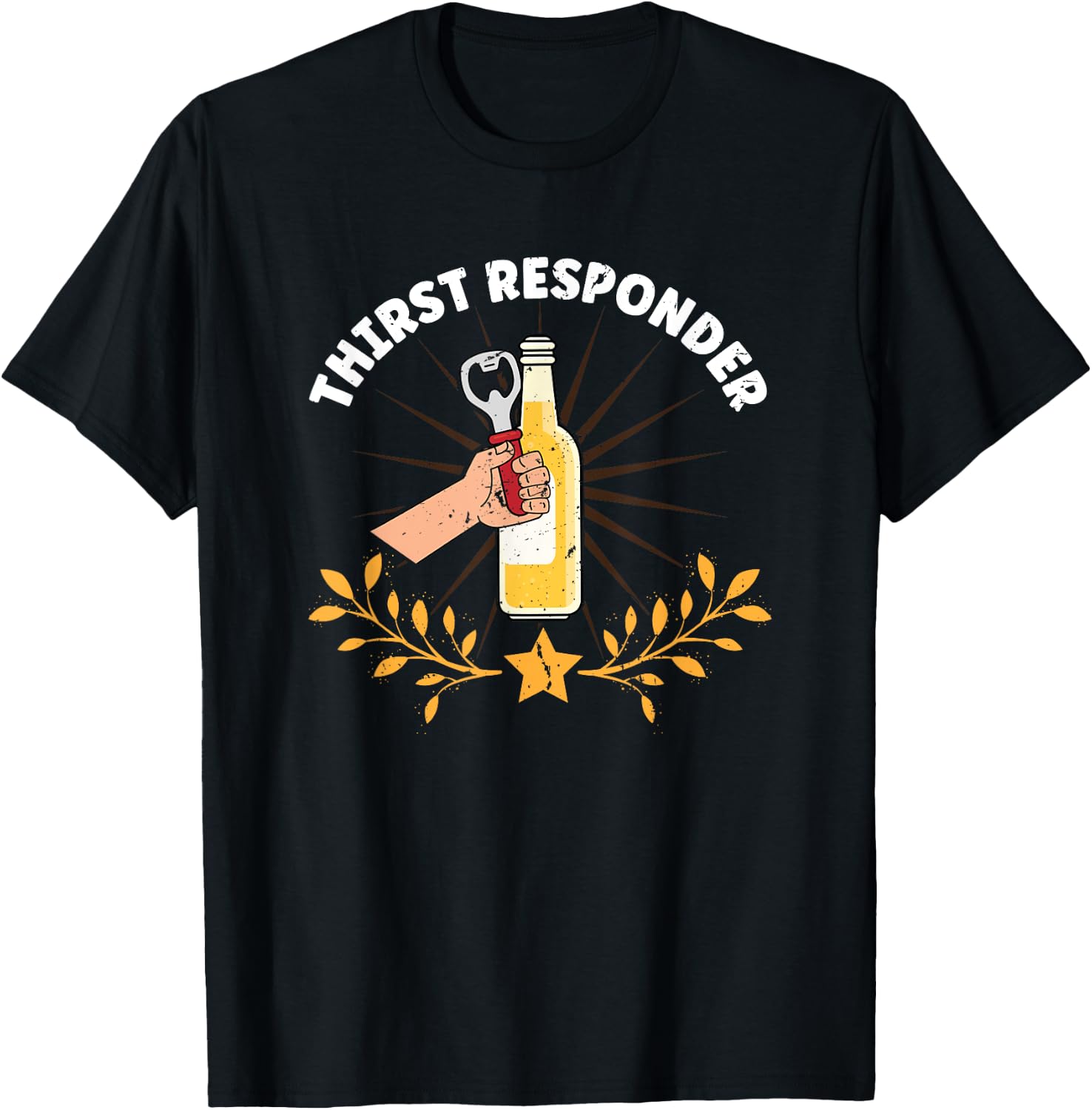 Funny Thirst Response Responder Bartender Mixologists T-Shirt - T-Shirt | Black