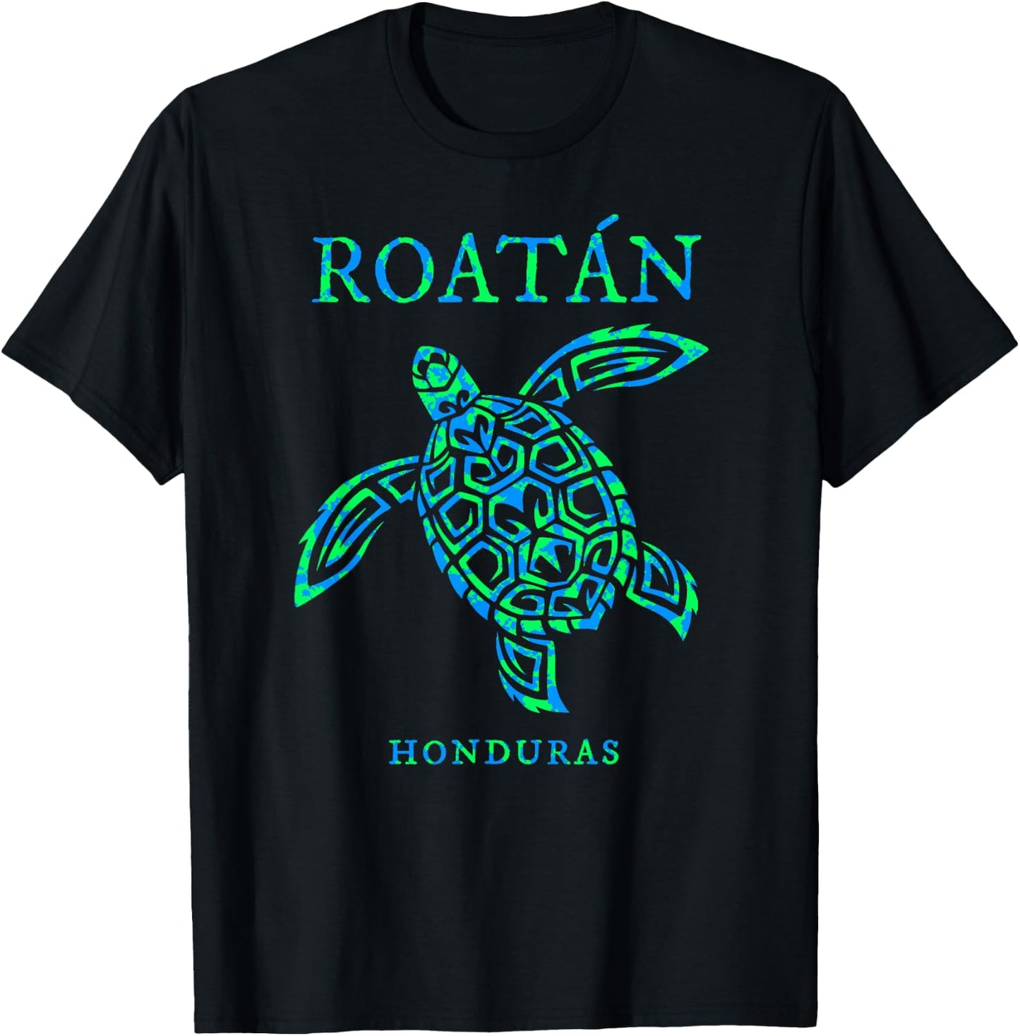 Roatan Honduras Sea Turtle Boys Girls Vacation Souvenir T-Shirt - T-Shirt | Black