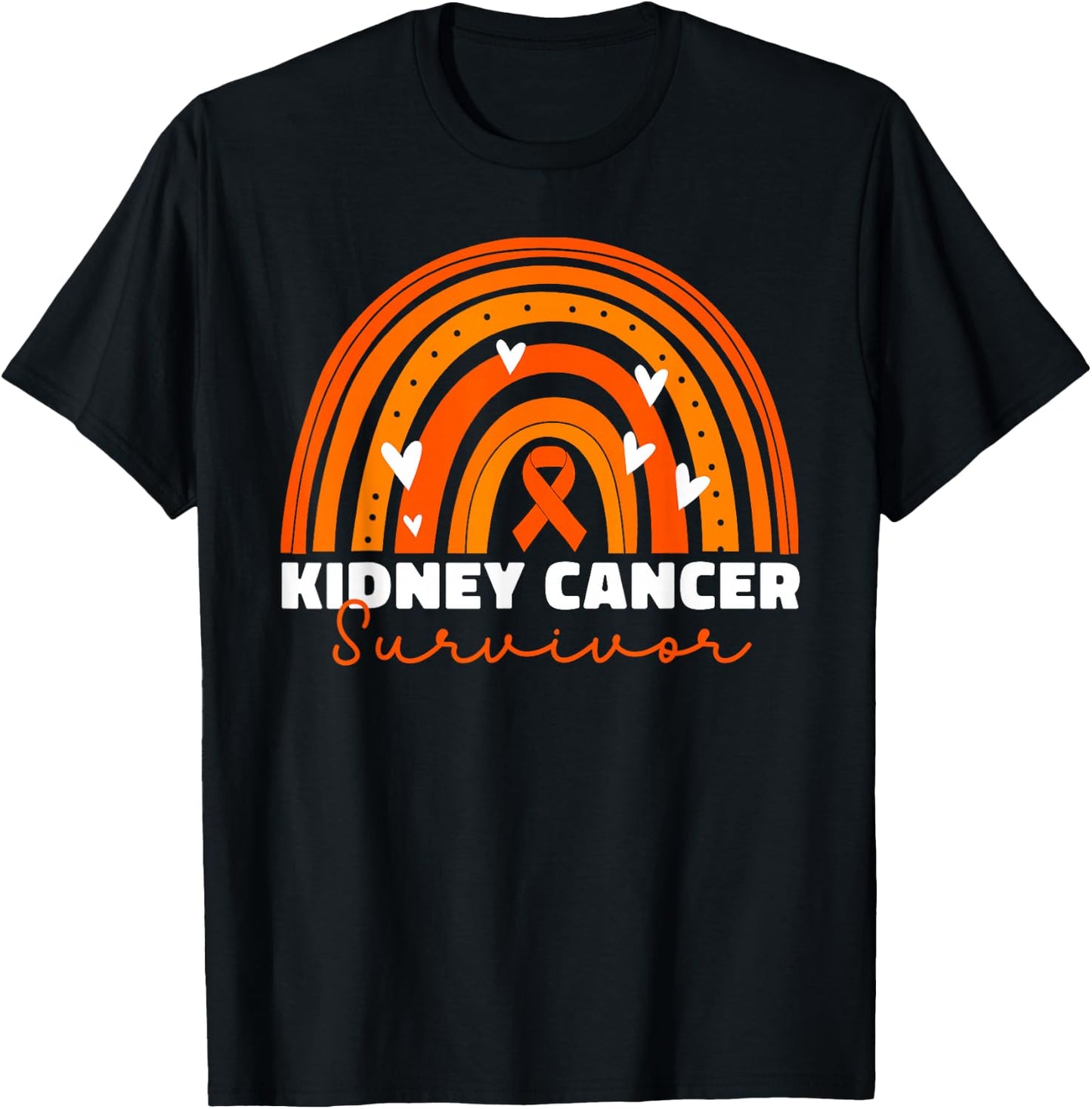 Kidney Cancer Survivor Women Ribbon Kidney Cancer T-Shirt - T-Shirt | Black