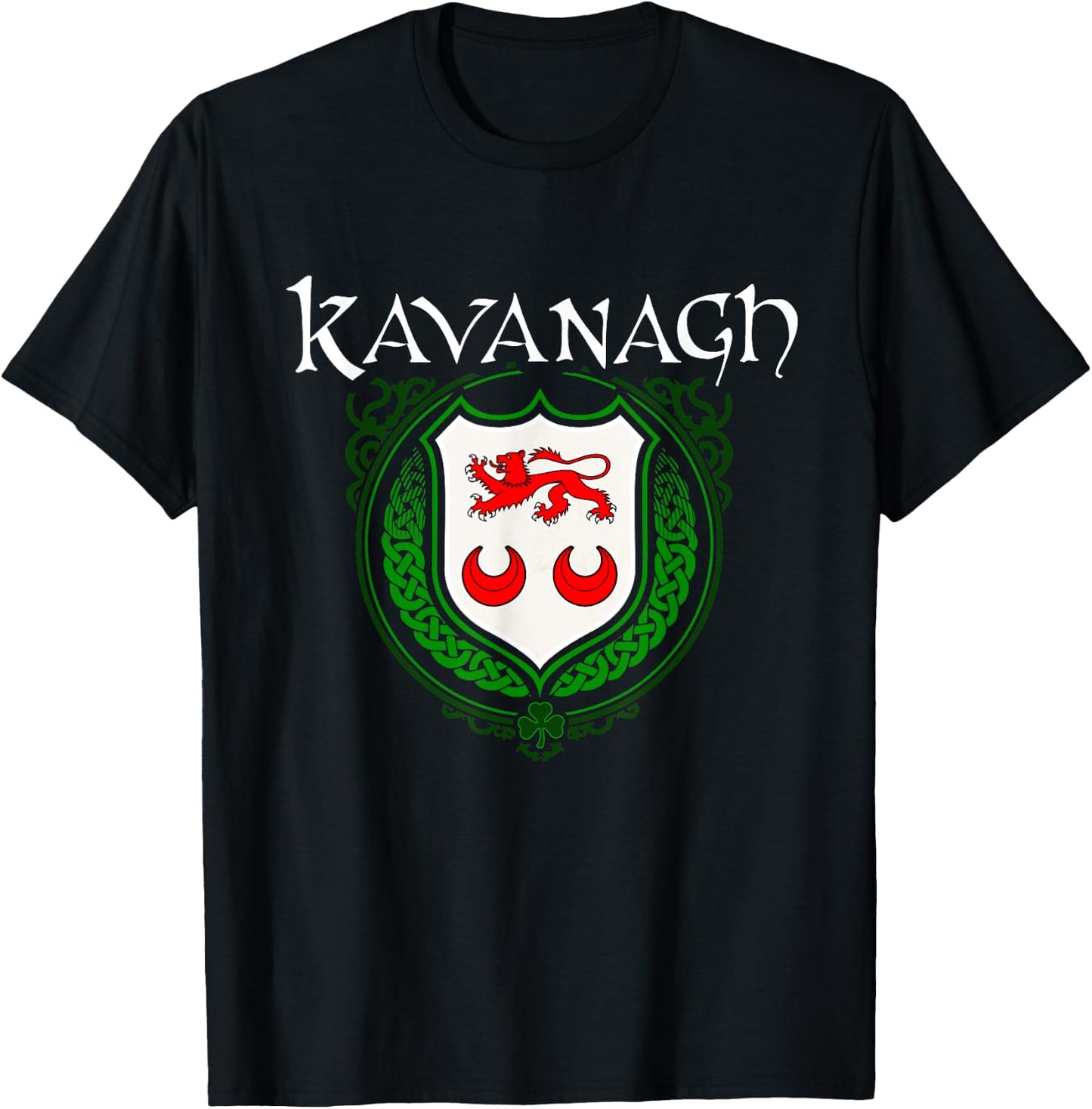 Kavanagh Surname Irish Clan Tartan Badge Ireland T-Shirt - T-Shirt | Black