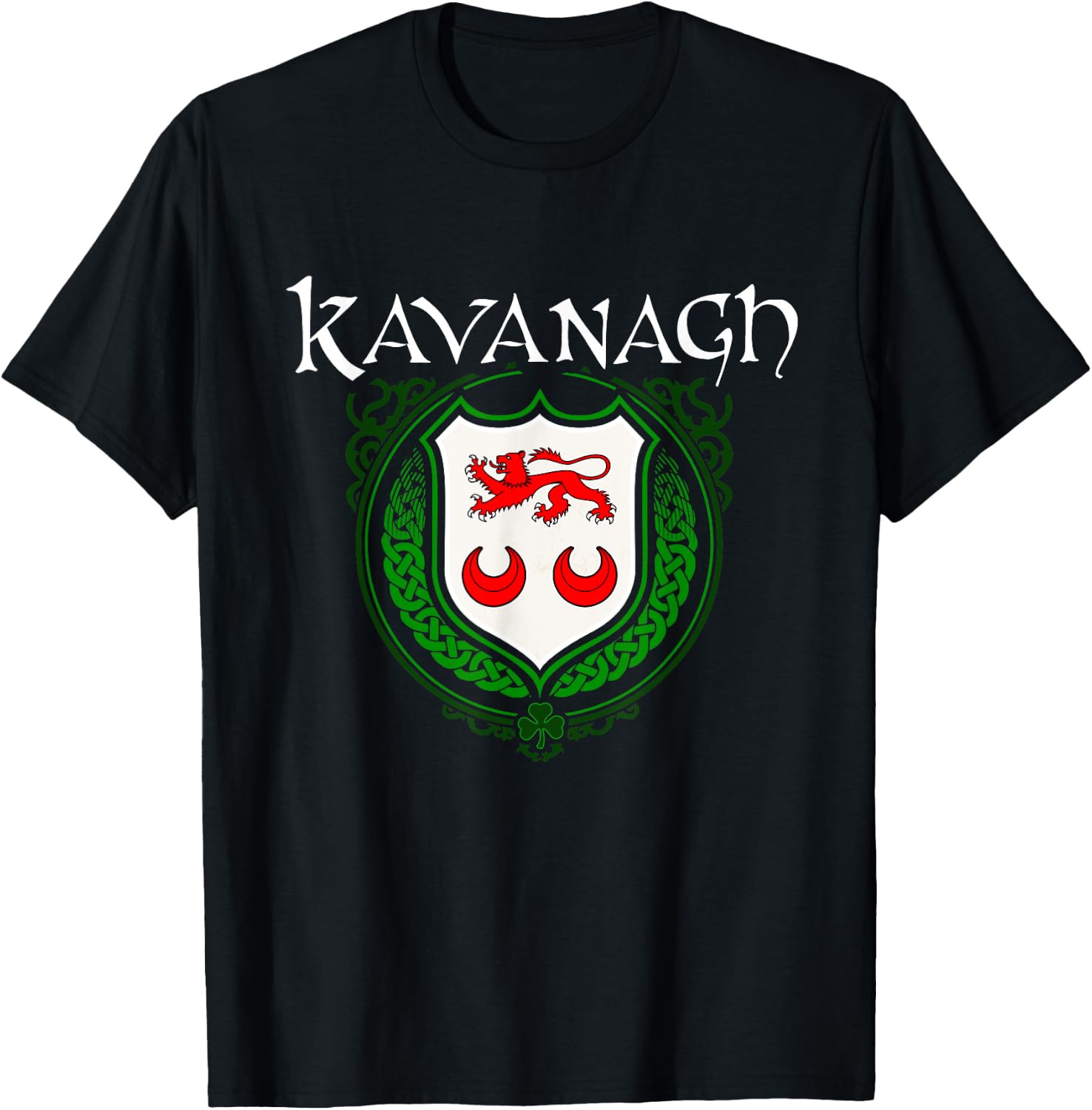 Kavanagh Surname Irish Clan Tartan Badge Ireland T-Shirt - T-Shirt | Black