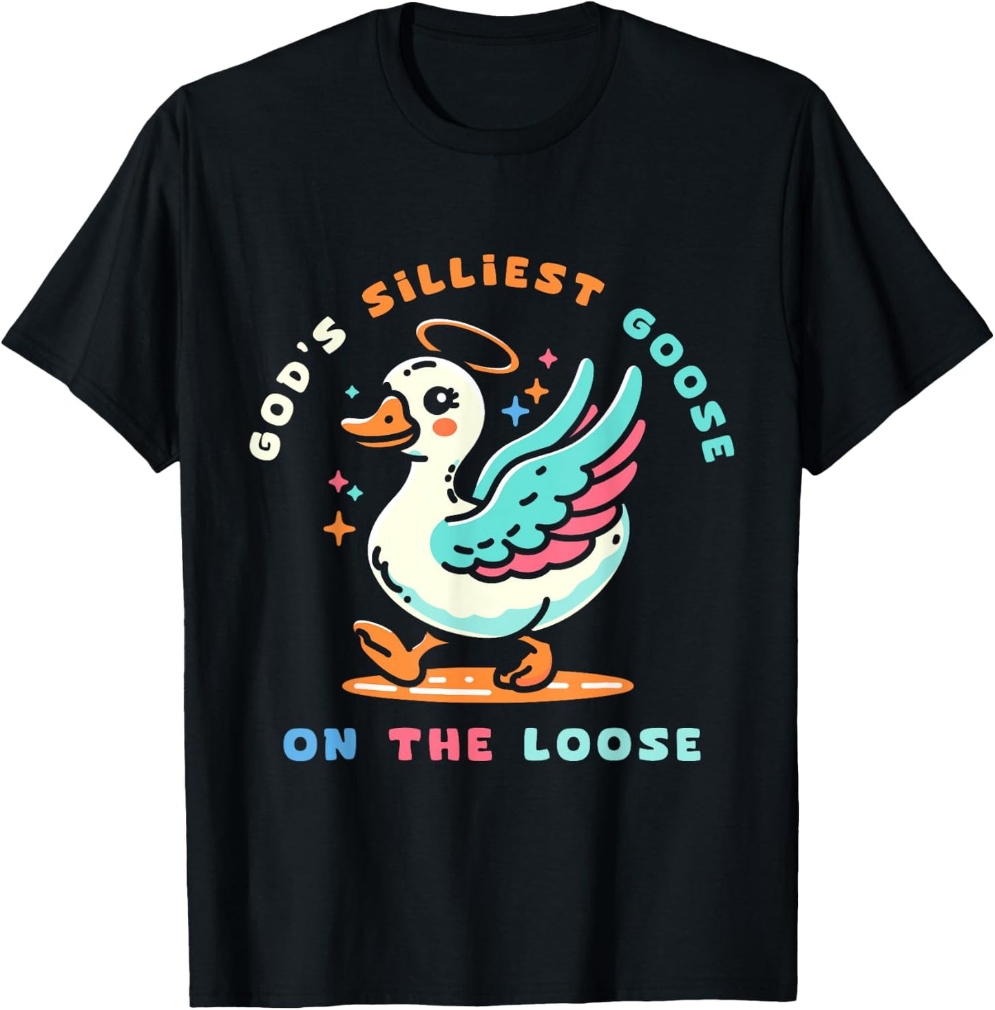 Gods Silliest Goose Costume for Kids Funny Gifts Silly Goose T-Shirt - T-Shirt | Black