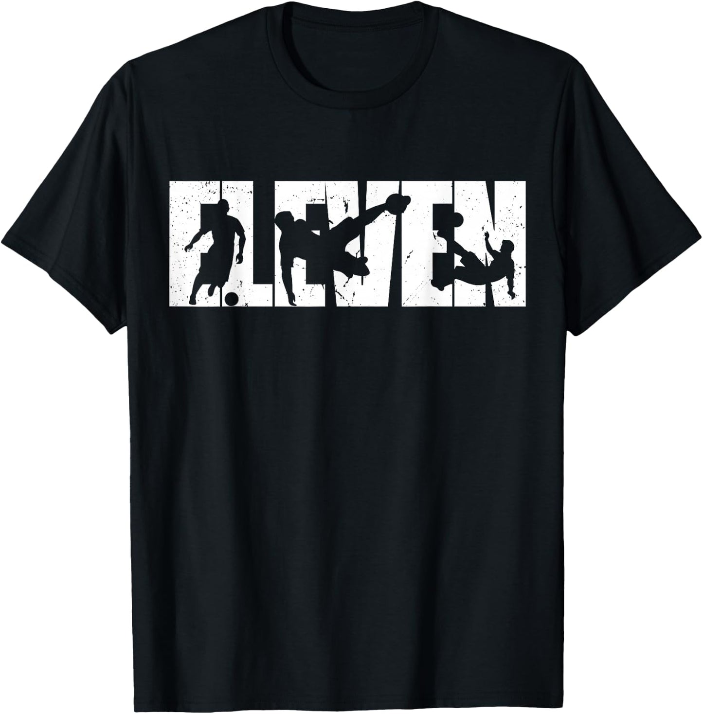 11th Birthday Retro Soccer 11 Years Old Boy Girl T-Shirt - T-Shirt | Black