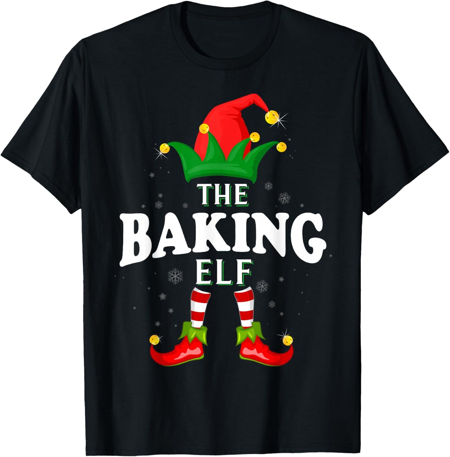 Xmas Baking Elf Family Matching Christmas Pajama T-Shirt - T-Shirt | Black