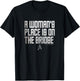 Star Trek A Woman's Place is On The Bridge Text T-Shirt - T-Shirt | Black