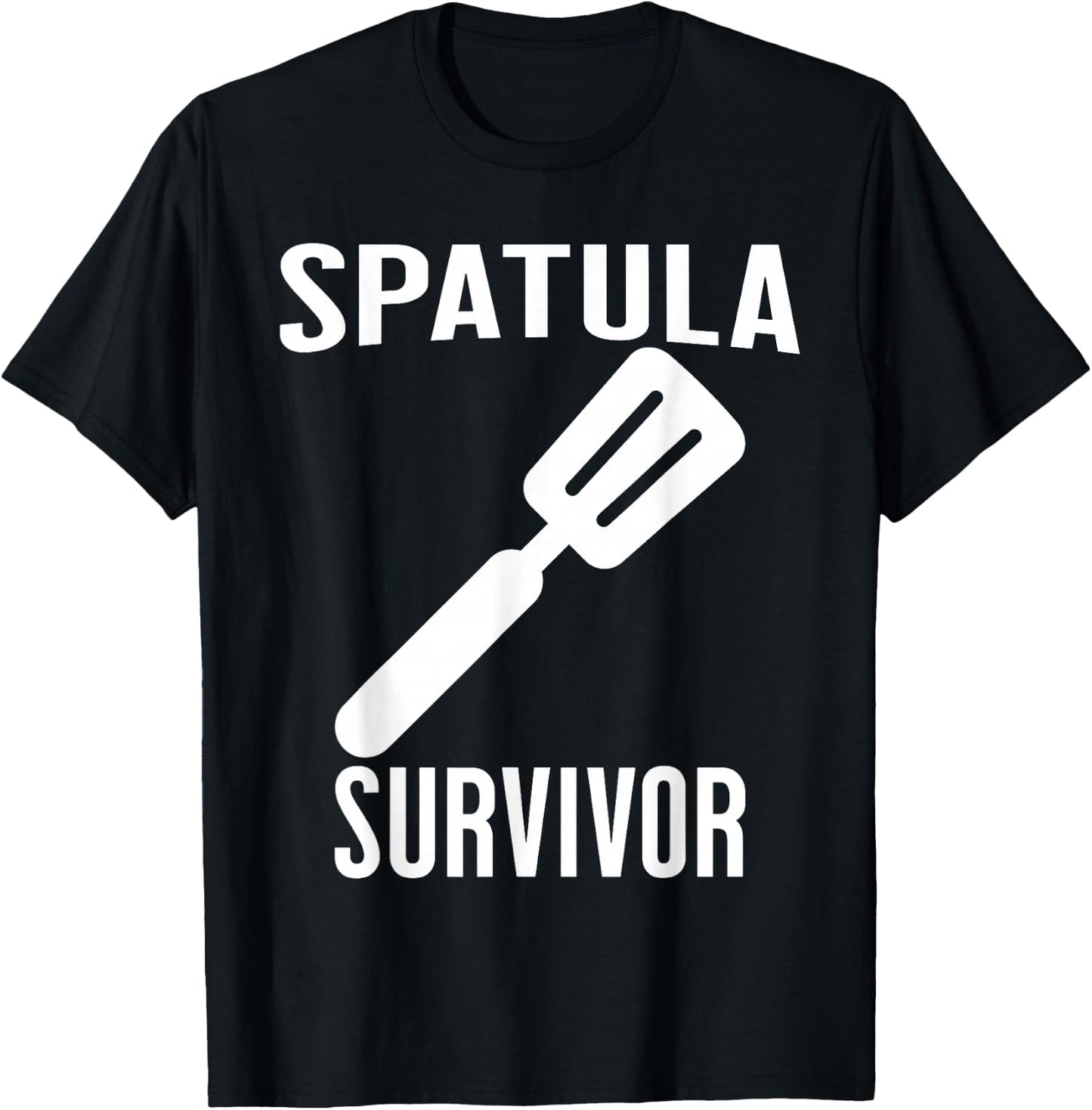 SPATULA SURVIVOR Funny Mother Family Retro Childhood T-Shirt - T-Shirt | Black