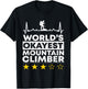 Worlds okayest Mountain Climber Rock Climbing Mountaineer T-Shirt - T-Shirt | Black