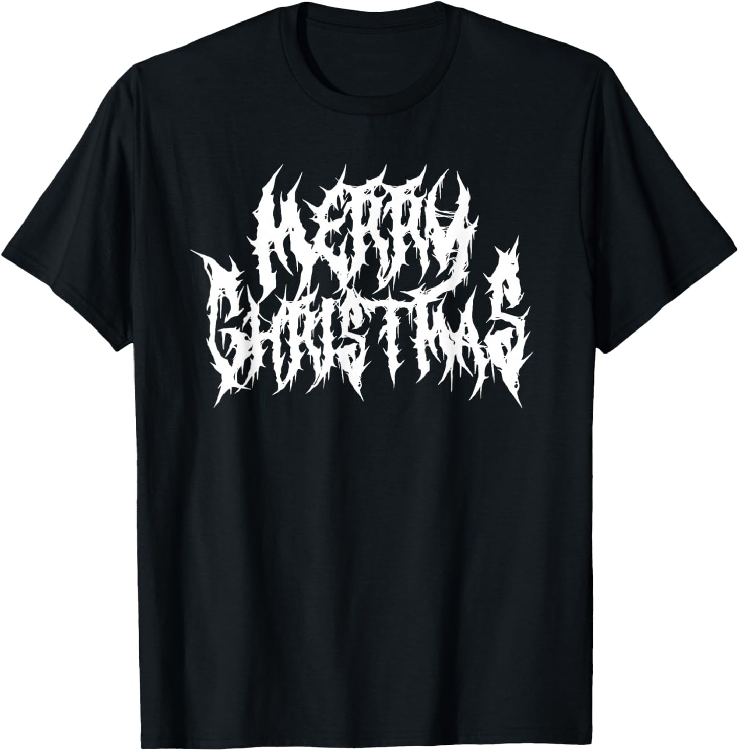Merry Christmas. Death Metal, Black Metal, Funny Goth Xmas T-Shirt - T-Shirt | Black