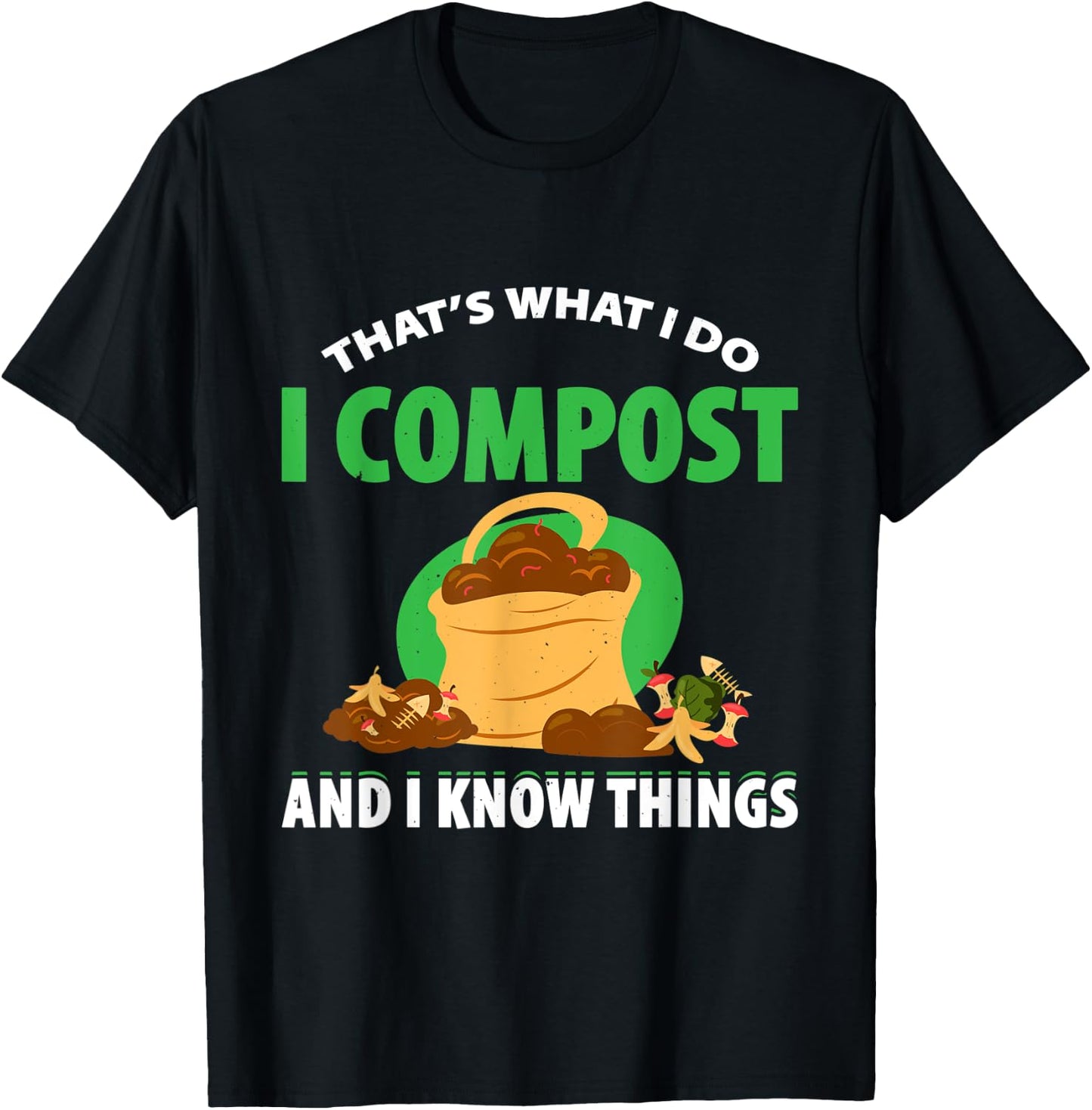Composting For Compost Gardener Farmer Composting Lover T-Shirt - T-Shirt | Black