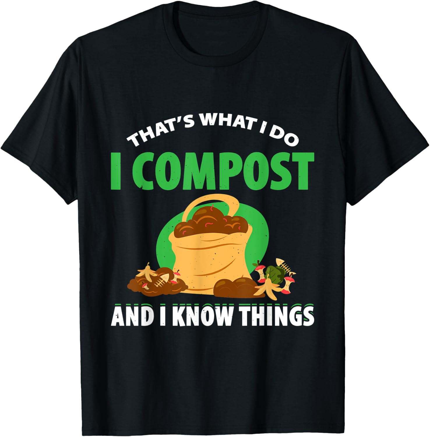 Composting For Compost Gardener Farmer Composting Lover T-Shirt - T-Shirt | Black