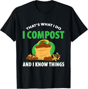 Composting For Compost Gardener Farmer Composting Lover T-Shirt - T-Shirt | Black
