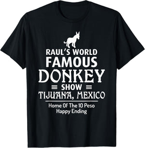 Tijuana Donkey Show Funny Retro 80's T-Shirt - T-Shirt | Black