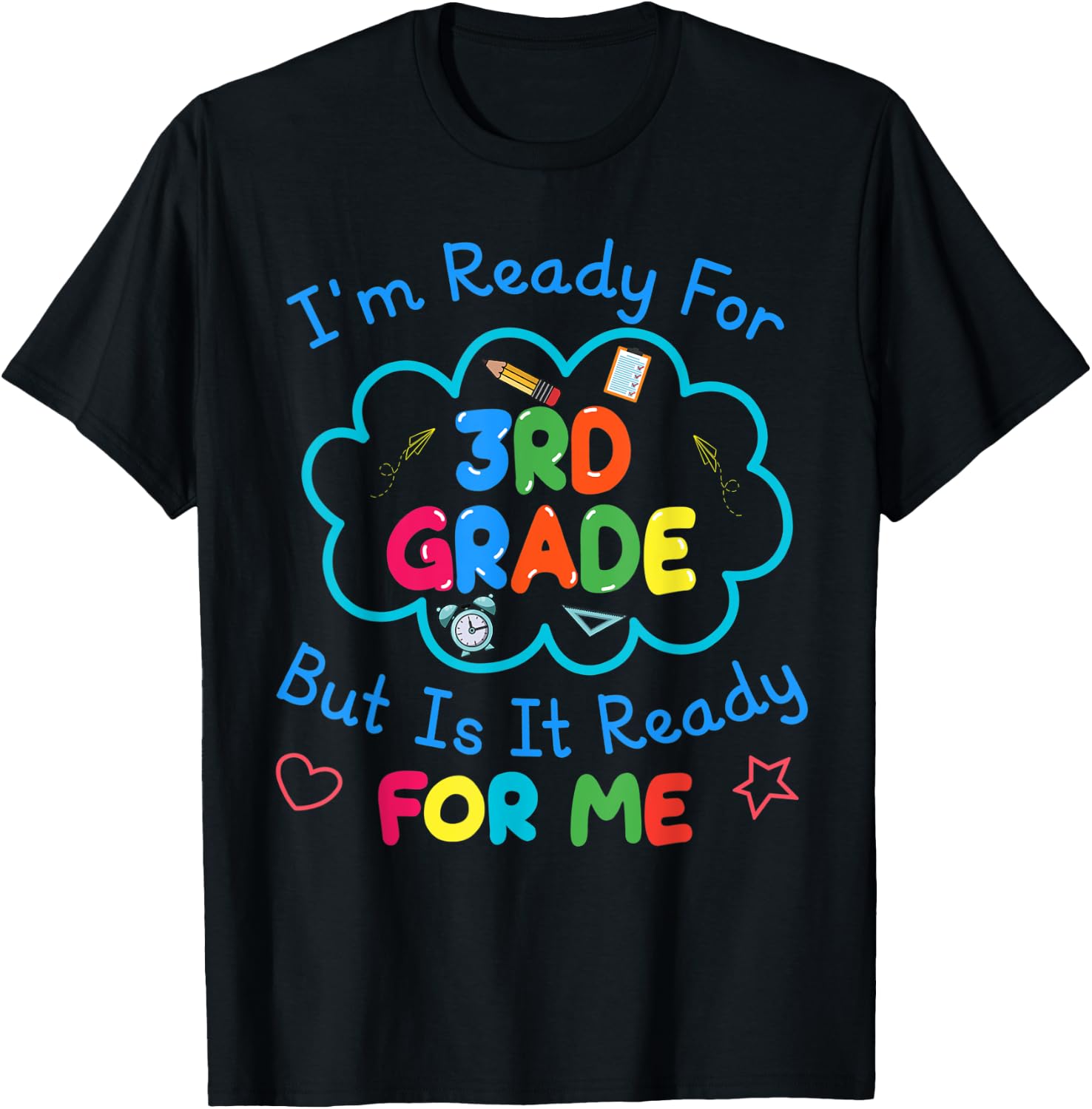 First Day of School 3rd Grade Boys Girls Back to School T-Shirt - T-Shirt | Black