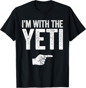 I'm With The Yeti Matching Yeti Costume Shirt T-Shirt - T-Shirt | Black