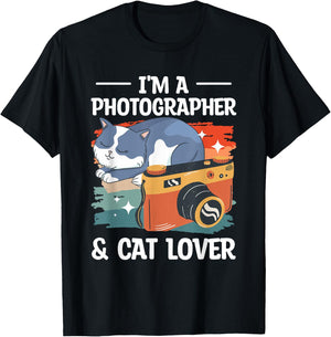I'm A Photographer & Cat Lover Photography Photographers Women T-Shirt - T-Shirt | Black