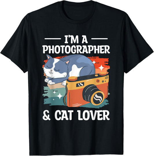 I'm A Photographer & Cat Lover Photography Photographers Women T-Shirt - T-Shirt | Black