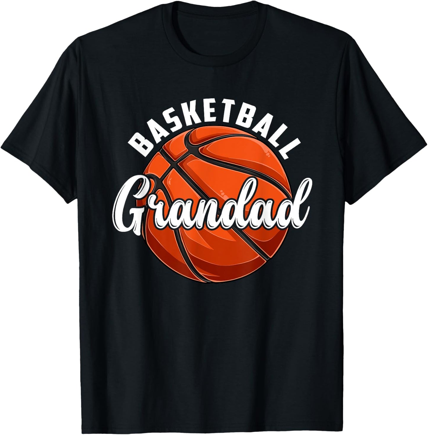 Basketball Grandad Vintage Retro Basketball Fathers Day T-Shirt - T-Shirt | Black