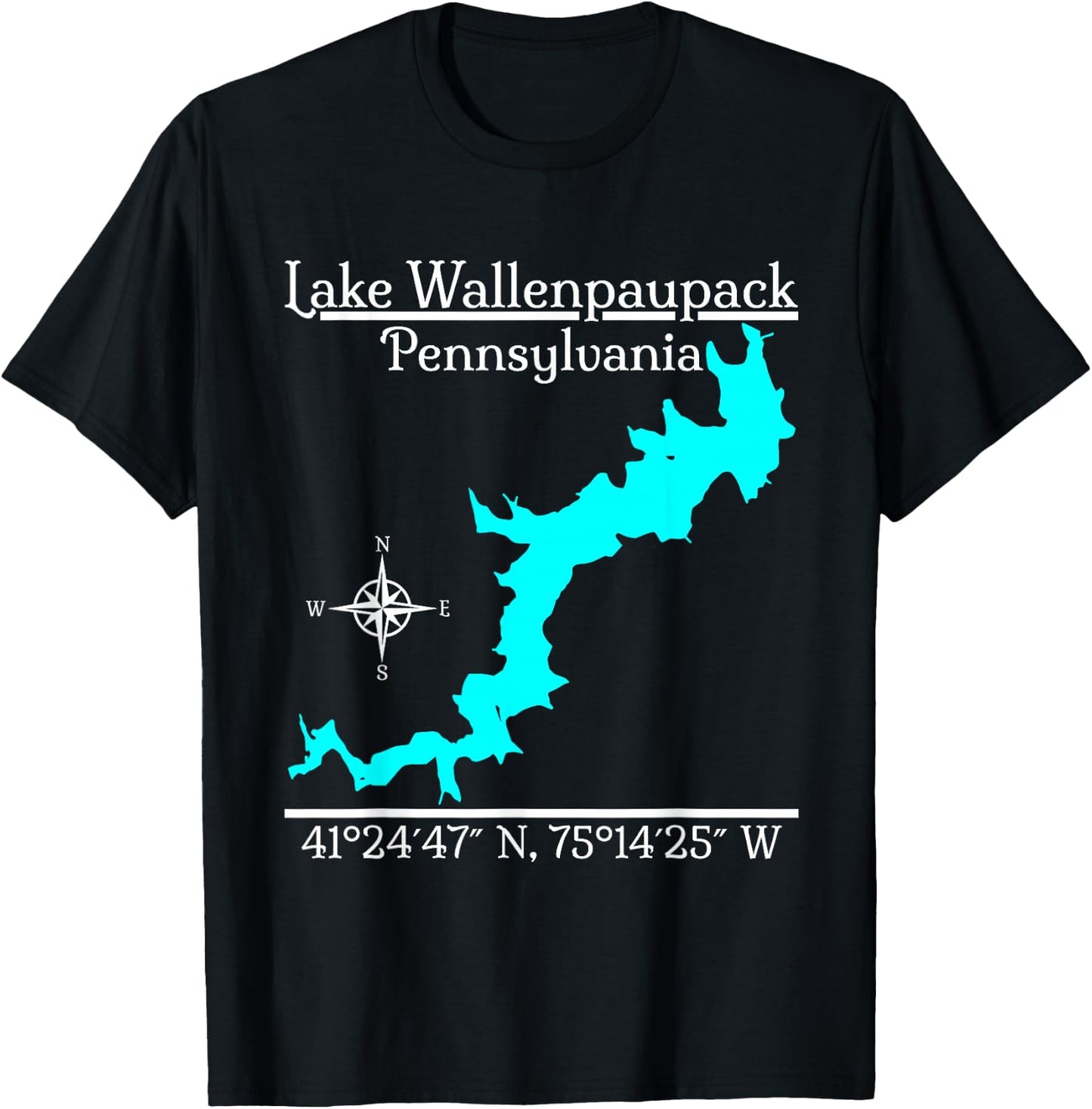 Lake Wallenpaupack, Pennsylvania T-Shirt - T-Shirt | Black