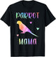 Parrot Mama Parrot Bird Mom Rainbow Watercolor T-Shirt - T-Shirt | Black