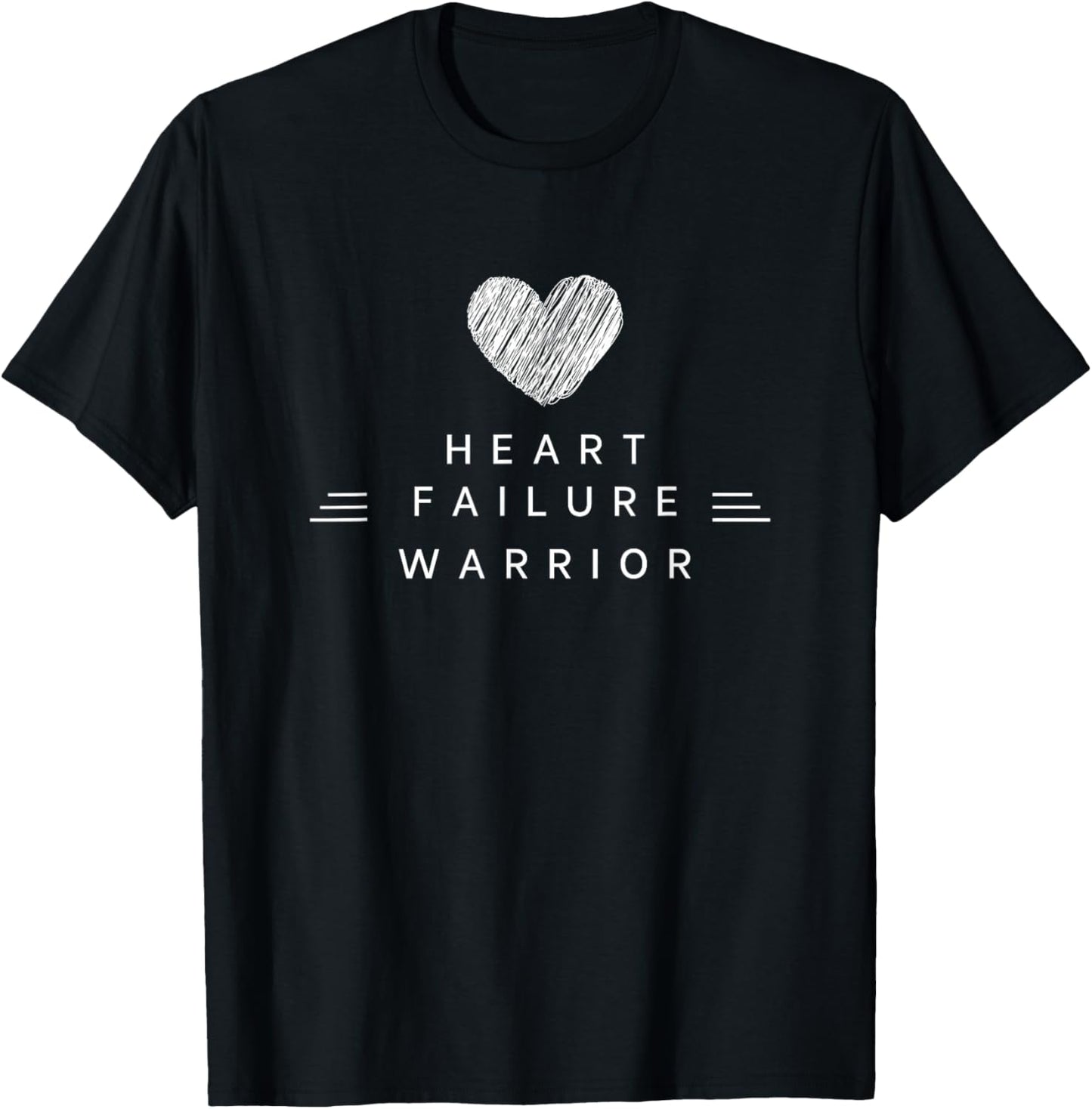Congestive Heart Failure Warrior - Heart Health Motivation T-Shirt - T-Shirt | Black