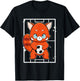 Red Panda with Football T-Shirt - T-Shirt | Black
