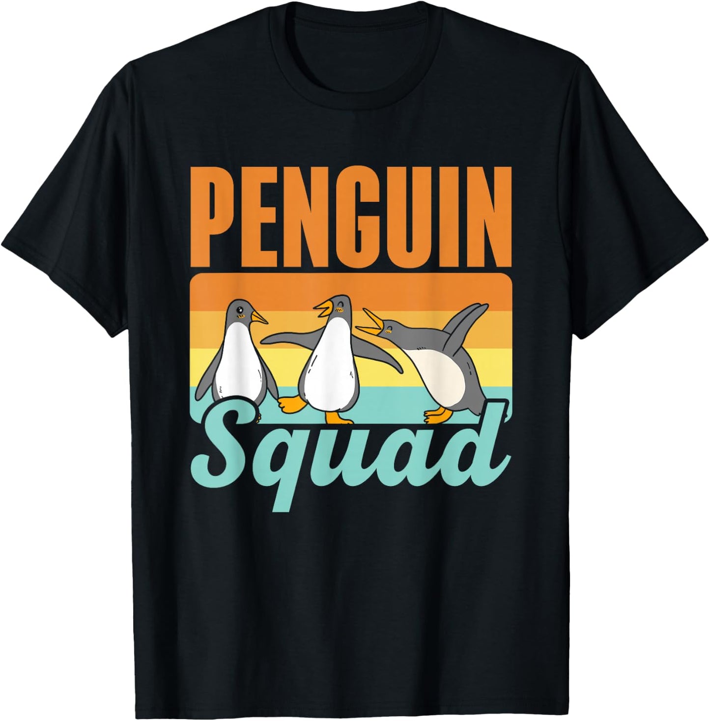 Penguin Team Animal Lover Penguins Cute Penguin T-Shirt - T-Shirt | Black