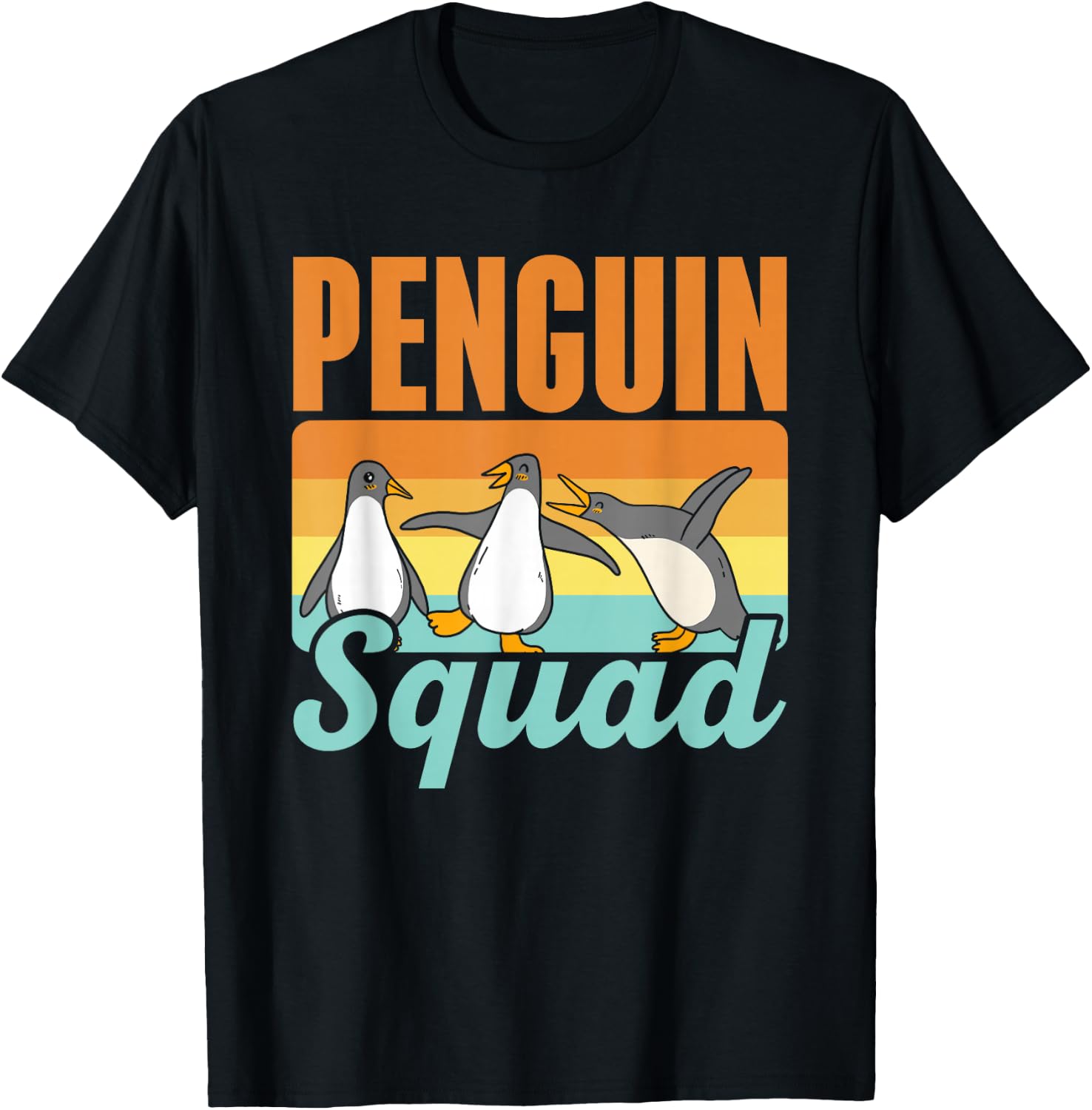 Penguin Team Animal Lover Penguins Cute Penguin T-Shirt - T-Shirt | Black