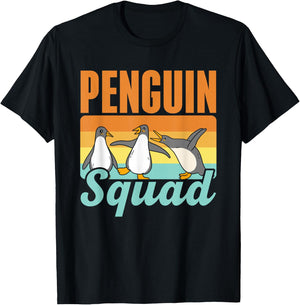 Penguin Team Animal Lover Penguins Cute Penguin T-Shirt - T-Shirt | Black