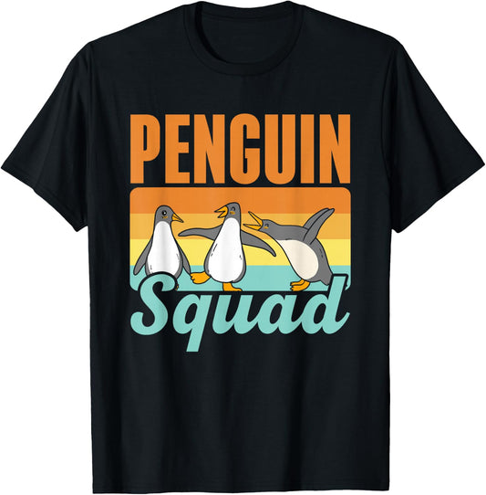 Penguin Team Animal Lover Penguins Cute Penguin T-Shirt - T-Shirt | Black
