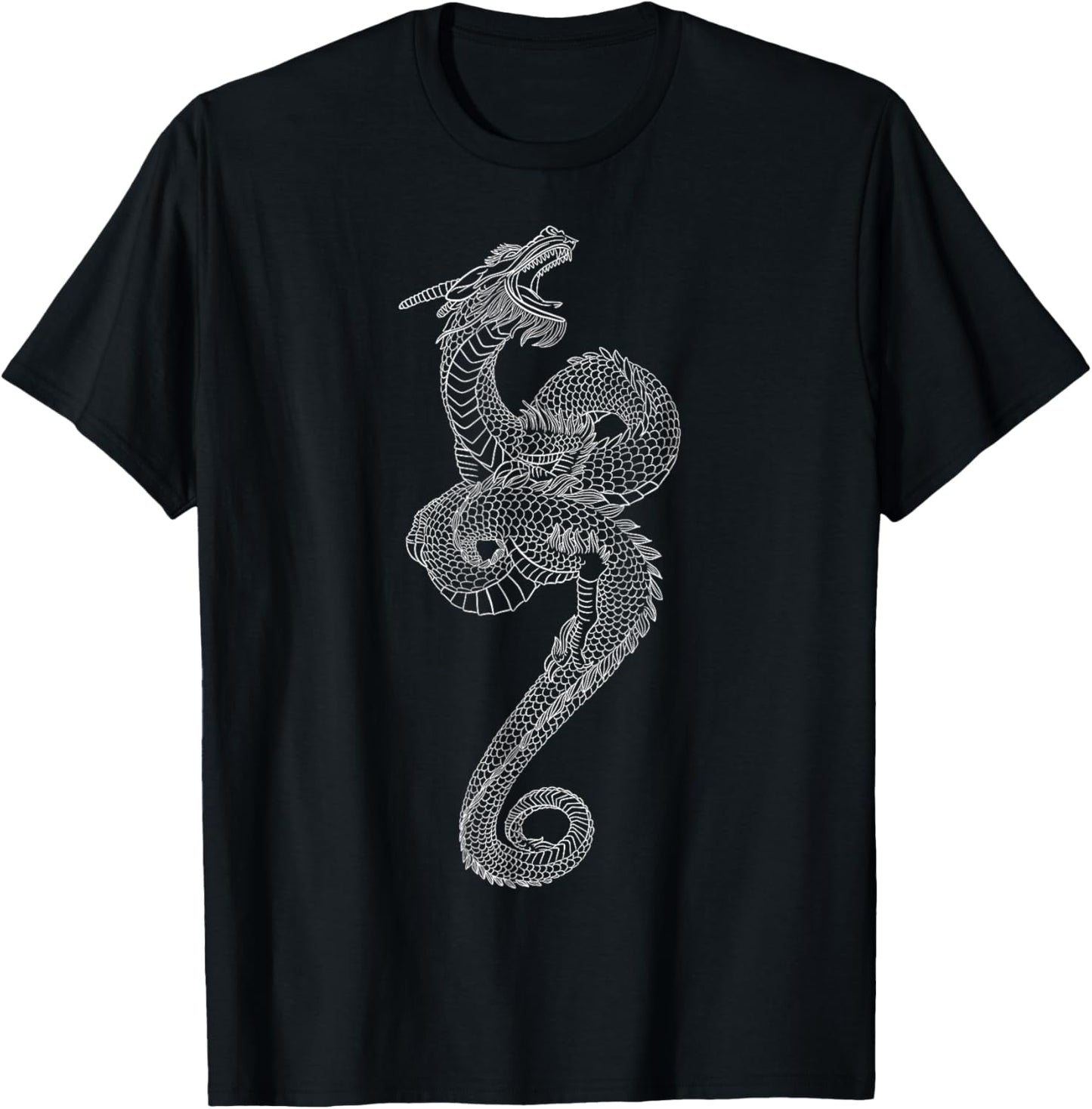 Dragon Art Tattoo Japan Traditional Japanese Graphic T-Shirt - T-Shirt | Black