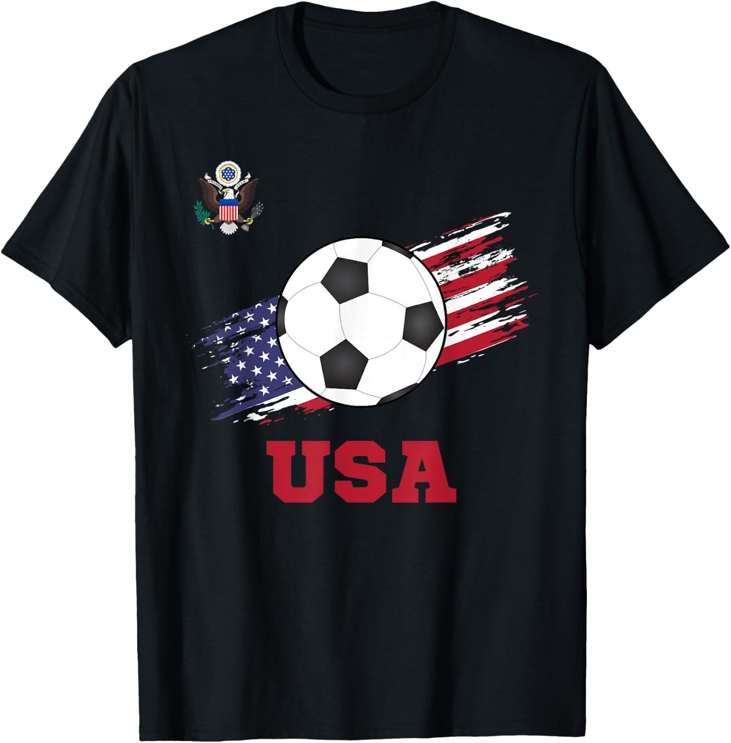 United States Soccer American Football USA Futbol T-Shirt - T-Shirt | Black