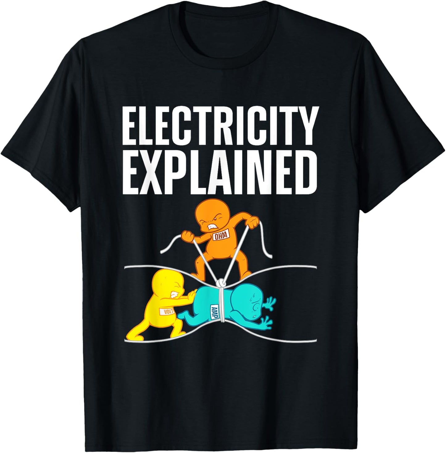 Funny Electrician Women Electricity Engineer Nerd T-Shirt - T-Shirt | Black